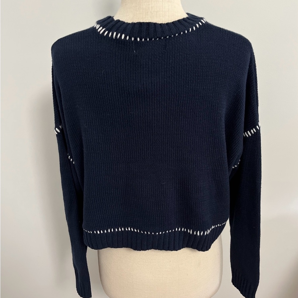 Jessica Simpson Game Day Boxy Crop Sweater - Picture 3 of 6